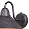 Vaxcel Outland 1 Light Dusk to Dawn Black Gold Farmhouse Barn Dome Outdoor Wall Lantern T0350 - alternate 5